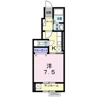 サリチェ八丁道【1階】の間取り