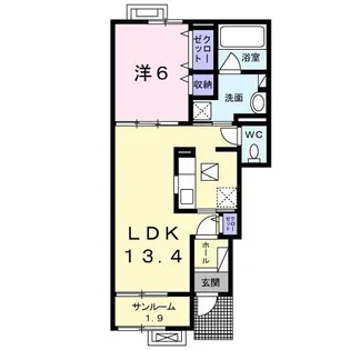 ルクール華【1階】の間取り