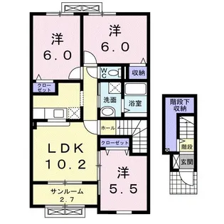 アヴェニール【2階】の間取り