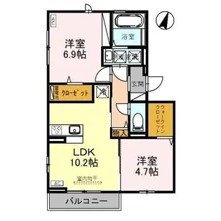 ラ・ビュー7【1階】の間取り