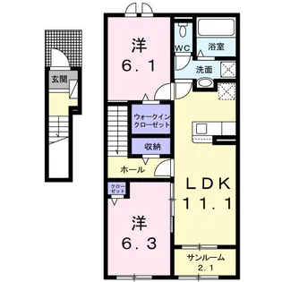 イルクオーレⅠ【2階】の間取り