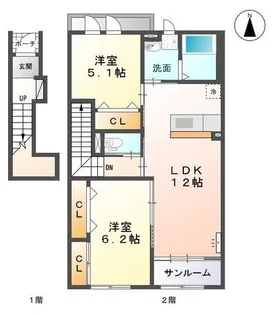 スペリアージュT【2階】の間取り