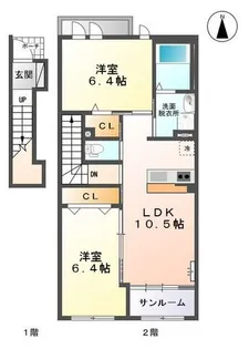スペリアージュM【2階】の間取り