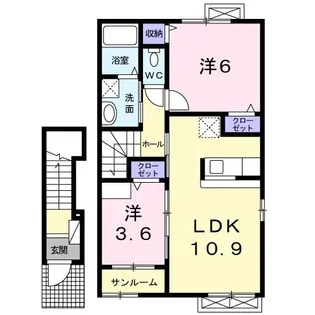 ルージュ エレガンテ【2階】の間取り