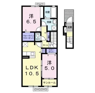 ズィーゲンひばりC【2階】の間取り