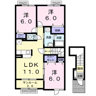 インフィニティーC【2階】の間取り