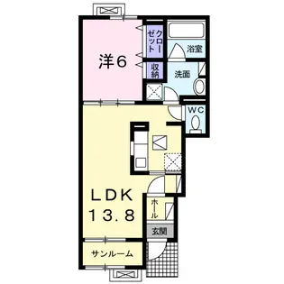 グラナリー ウェルス【1階】の間取り