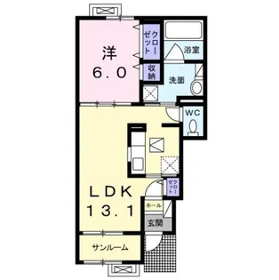 ソルミーテ【1階】の間取り