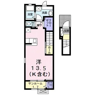 菫(すみれ)1st【2階】の間取り