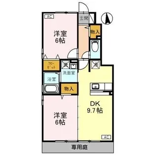 ローズコート歌の森 C【1階】の間取り