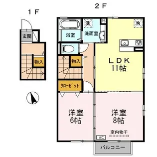ガーデン ローリエ【2階】の間取り