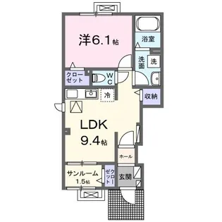 シズ・ボリーN【1階】の間取り