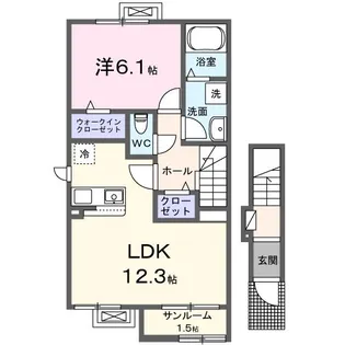 シズ・ボリーN【2階】の間取り