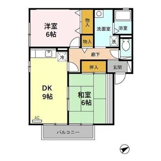 ブライダルハイツ戸出 B【1階】の間取り