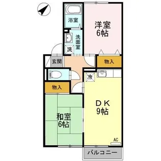 ハイツ・ビューテラス B棟【1階】の間取り