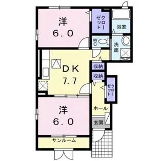 ベル・コリーヌ【1階】の間取り