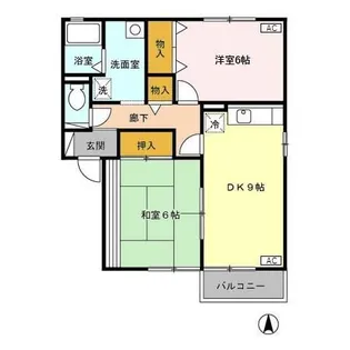 ブライダルハイツ戸出 A【1階】の間取り