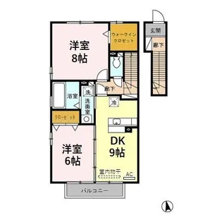 セジュール薫風 B【2階】の間取り