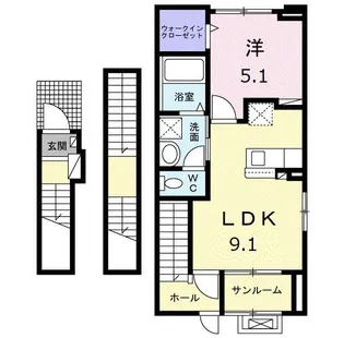 ラ・ルミエール【3階】の間取り