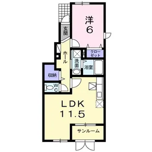 デーア カーサ【1階】の間取り