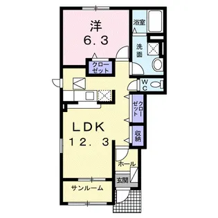 ウェルネスⅤ【1階】の間取り