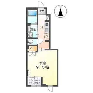 メゾン リ・イルⅡ【1階】の間取り