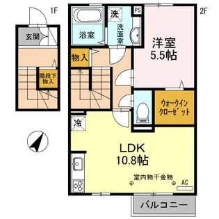 D−room芹川【2階】の間取り