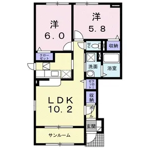 サンパティークいしぜ【1階】の間取り