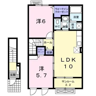 コンフォールⅠ【2階】の間取り