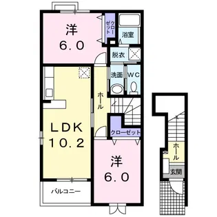 クラシオン ヴェールⅡ【2階】の間取り