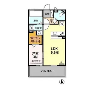 レミオ上関【1階】の間取り