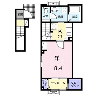 ラ・ルミエール【2階】の間取り