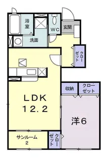 ヴィラ・セレーノ A【1階】の間取り