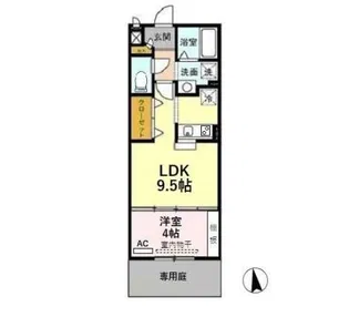 フリージア砺波【1階】の間取り