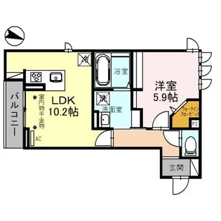 D-レジデンス椿【2階】の間取り