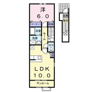 サイモン EIGHT【2階】の間取り