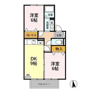 ハピネス窪【2階】の間取り
