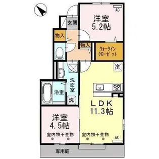 アコアカット【1階】の間取り