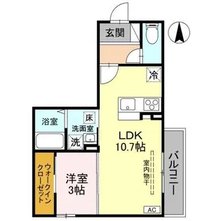エクラ・シャンス【1階】の間取り