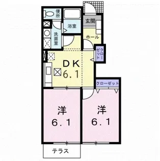 ヴィラ・シーサイド【1階】の間取り