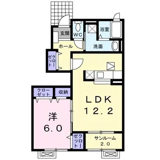 グレイスフルA【1階】の間取り