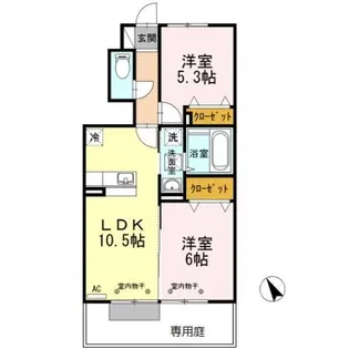 カレンデュラⅡ【1階】の間取り
