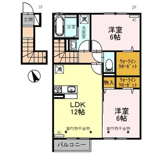 グラン ストリーツ B【2階】の間取り