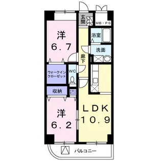 ウェルネスⅣ【2階】の間取り