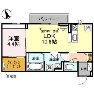 イルグラン フルール【1階】の間取り