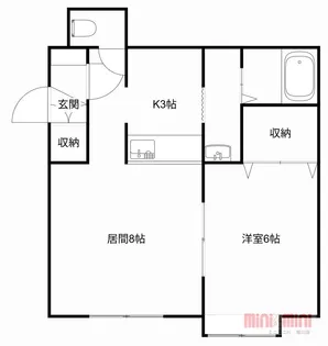 BIBURE526【205号室】の間取り