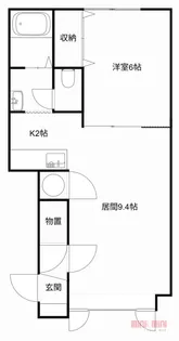 プレズィール豊岡A【105号室】の間取り