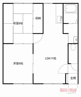 マンションおかひさ【106号室】の間取り