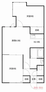 ハープヒルズ【202号室】の間取り