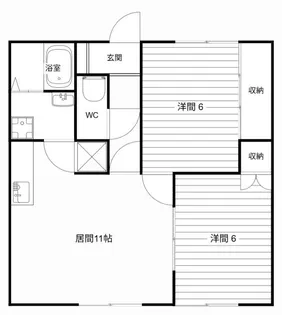 レジデンス深川AB【A205号室】の間取り